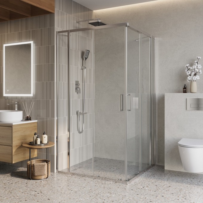 Душевой уголок BELBAGNO LUCE-A-22-90+30-C-Cr