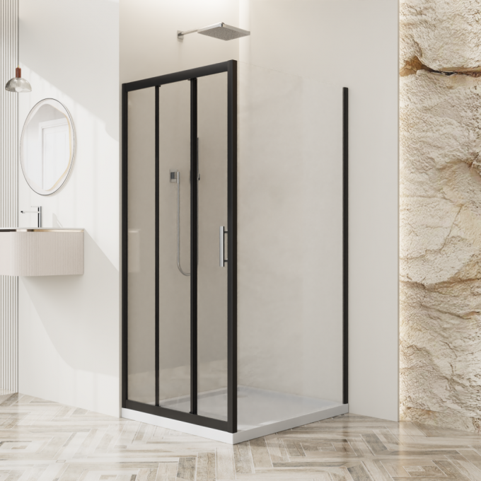 Душевой уголок BELBAGNO UNO-195-AHF-31-100/80-C-NERO