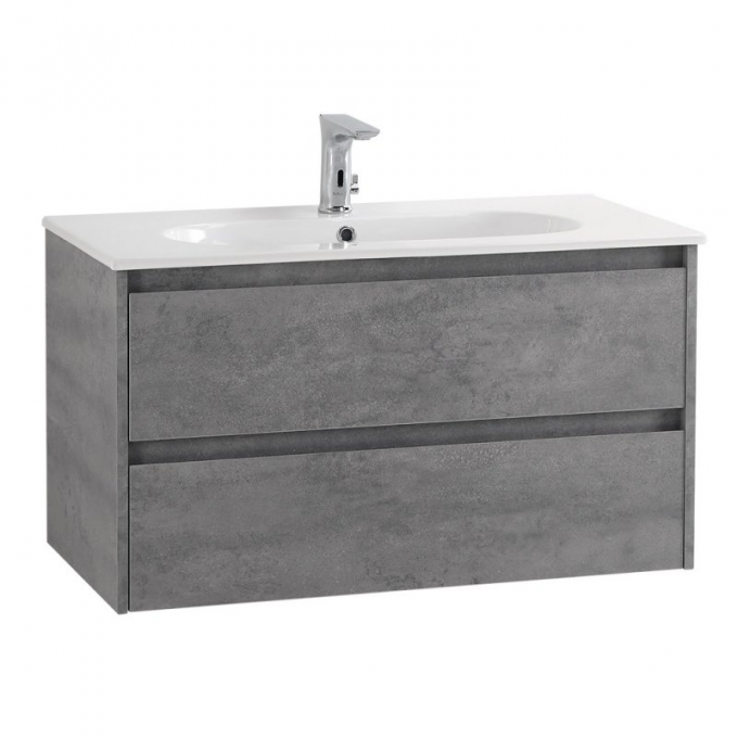 Тумба Cemento Grigio 100 см BELBAGNO KRAFT KRAFT-1000-2C-SO-CG