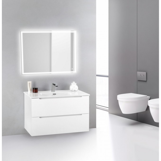 Тумба со столешницей и раковиной BELBAGNO ETNA100BL-KEPMCO-1302-SET